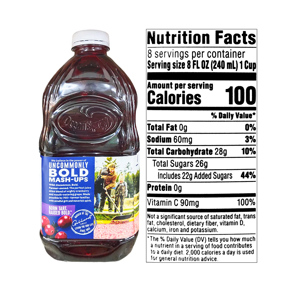 Ocean Spray Cranberry Grape Juice 1.89L (64oz) - Image 2