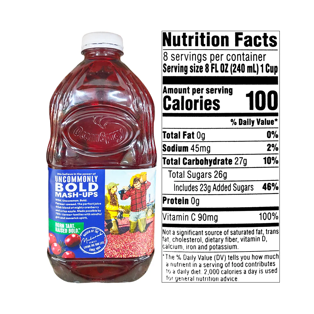 Ocean Spray Juice Cranberry Apple 1.89L (64oz) - Image 2
