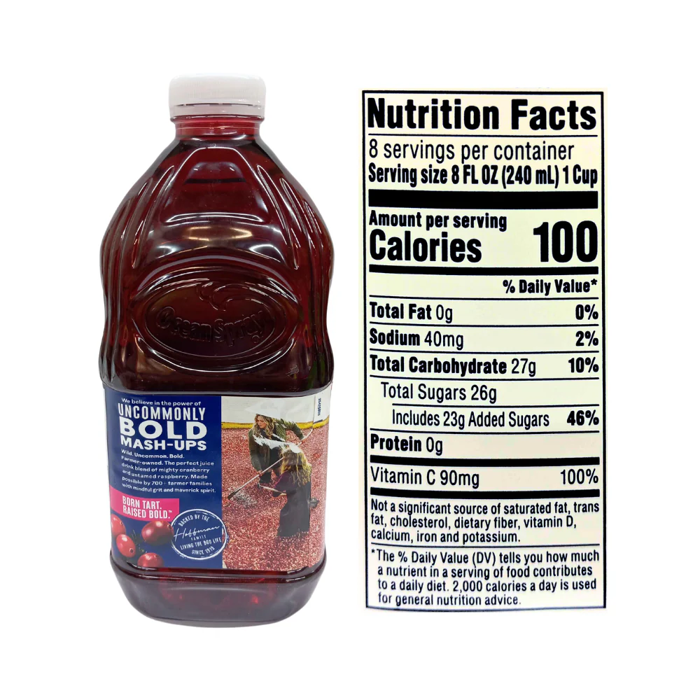 Ocean Spray Juice Cranberry Raspberry 1.89L (64oz) - Image 2