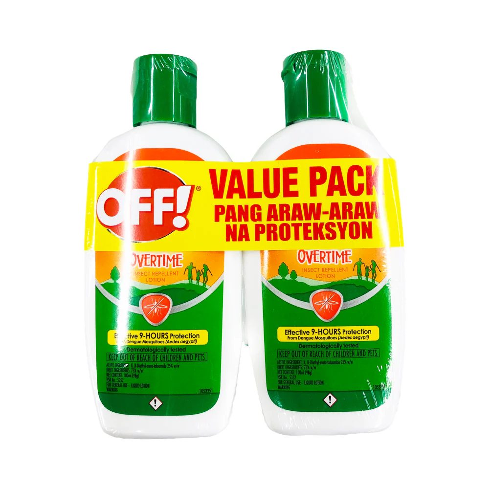 Off Overtime Insect Repellent Lotion 100ml x 2's