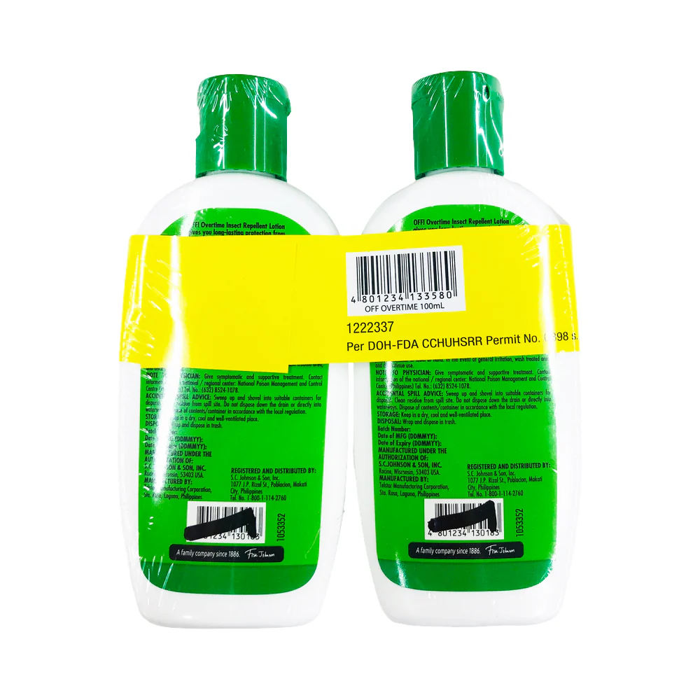 Off Overtime Insect Repellent Lotion 100ml x 2's - Image 2
