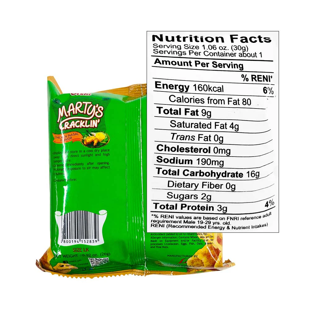 Oishi Marty's Cracklin' Chicken Inasal 26g - Image 2