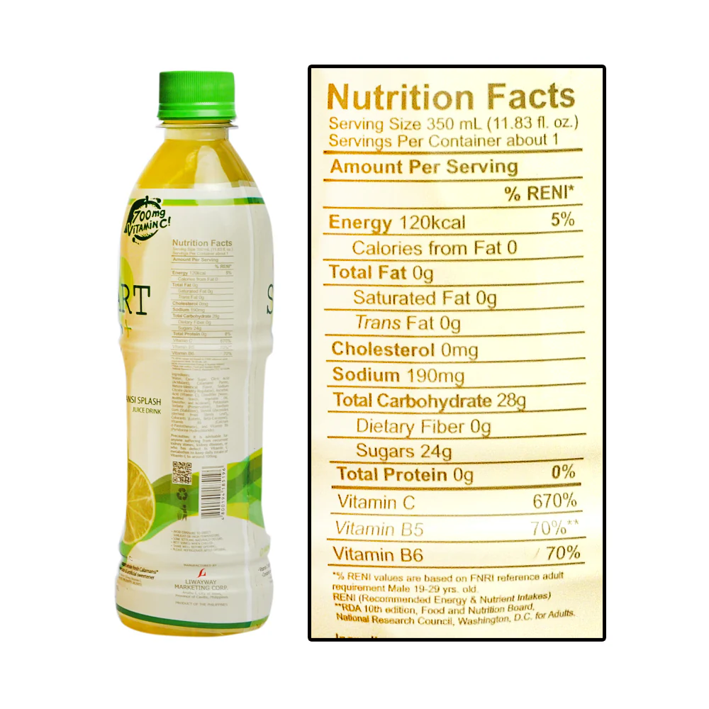 Oishi Smart C+ Juice Drink Calamansi Splash 500ml - Image 2