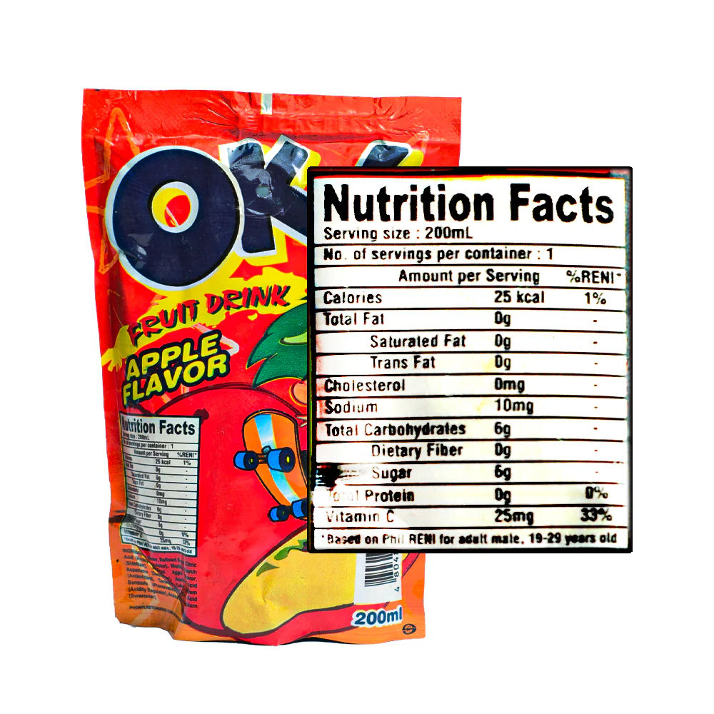 OK! Fruit Drink Apple 200ml - Image 2