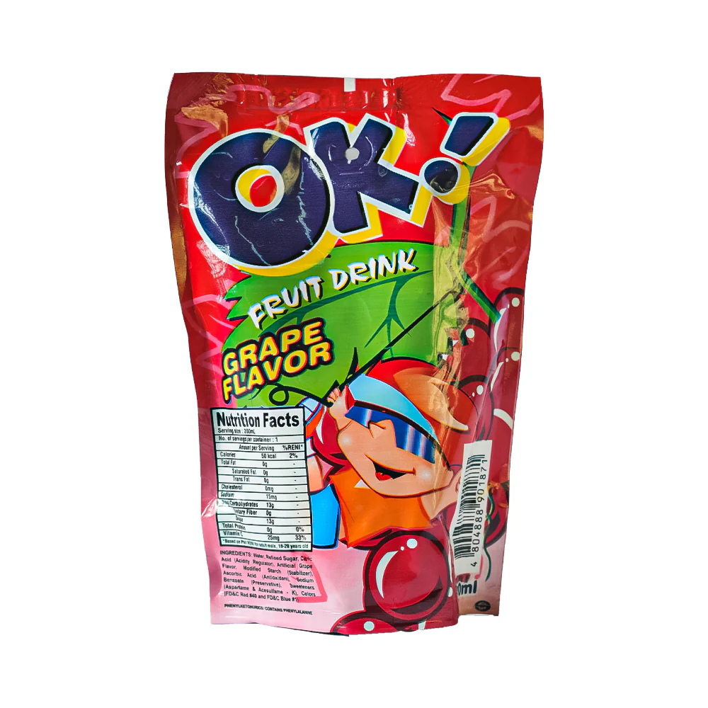 OK! Fruit Drink Grapes 200ml x 10's - Image 2
