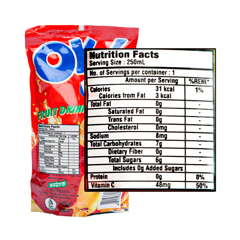 OK! Laki Fruit Drink Apple 250ml - Image 2