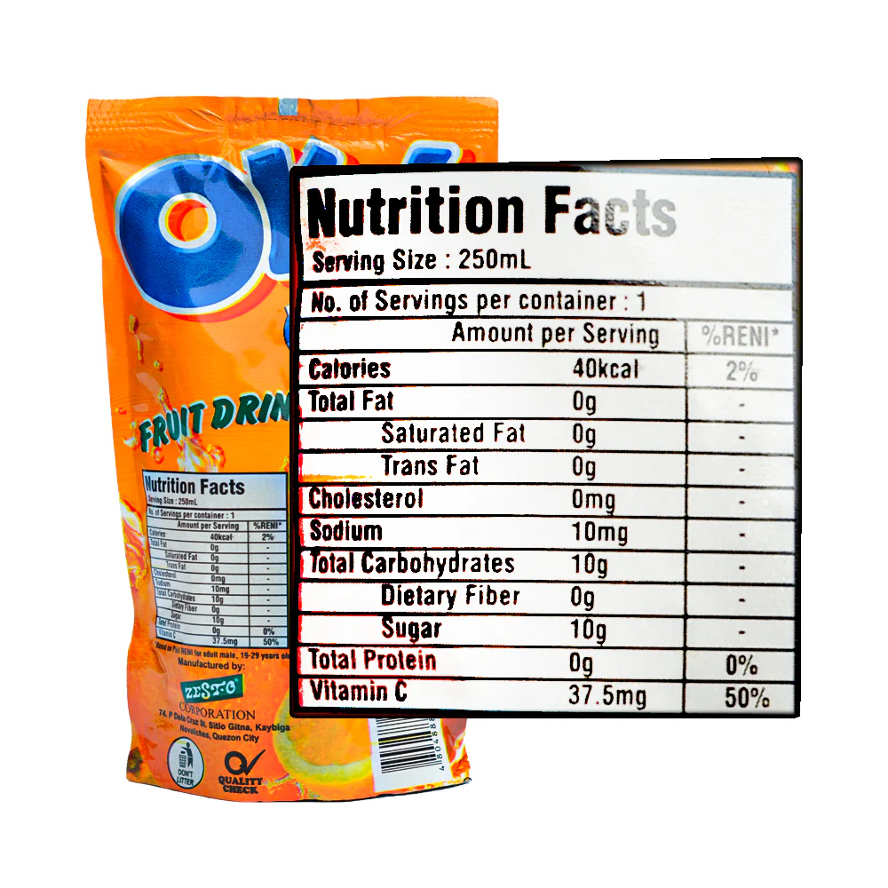 OK! Laki Fruit Drink Orange 250ml - Image 2