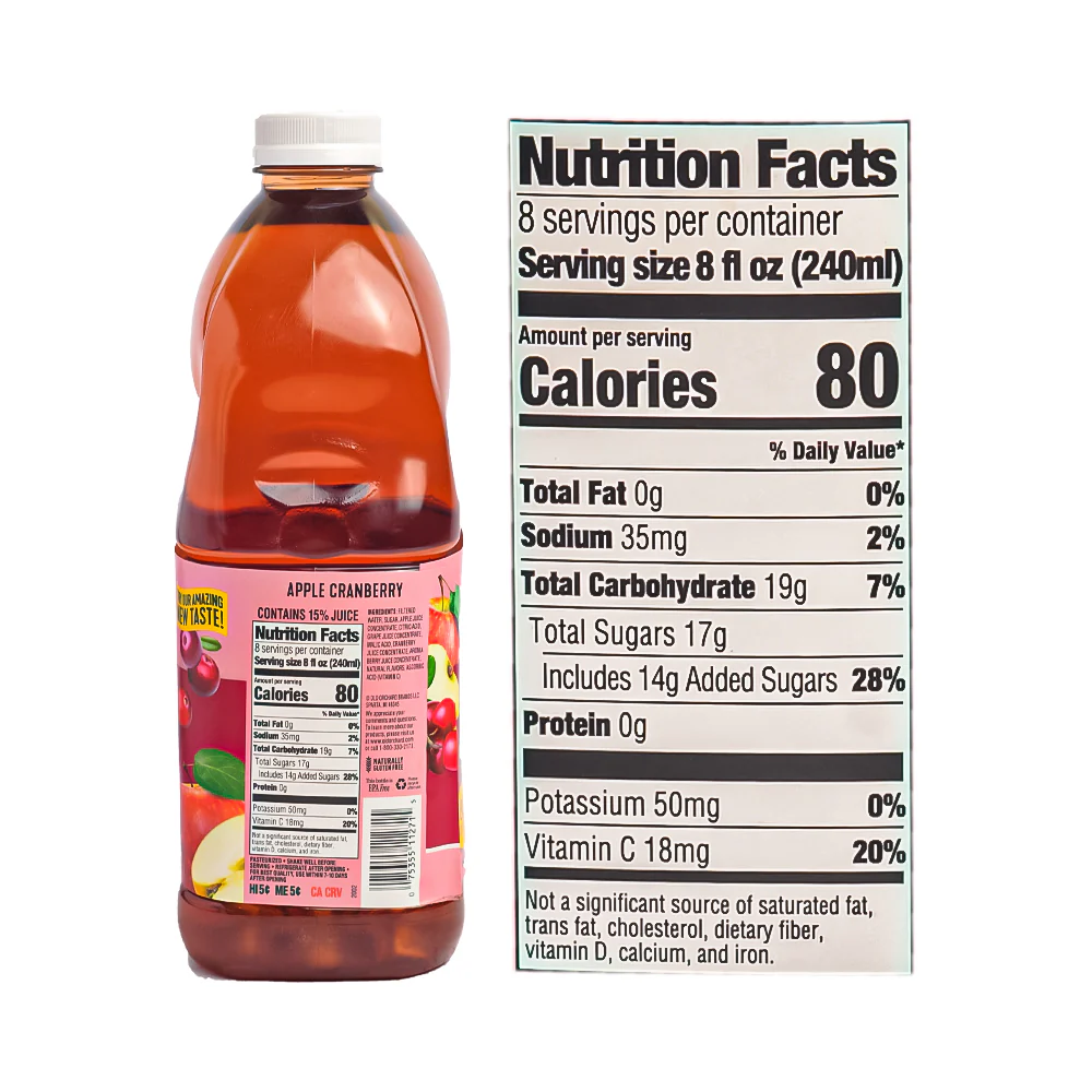 Old Orchard Juice Apple Cranberry 1.89L (64oz) - Image 3