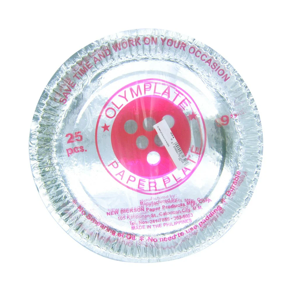 Olymplates #9 Paper Plate Silver 25's