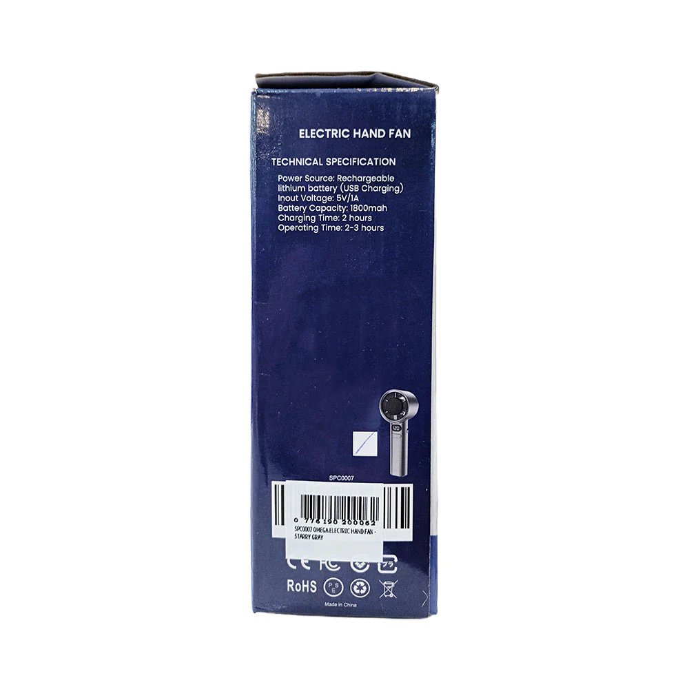 Omega 120 Speed Electric Hand Fan - Image 3