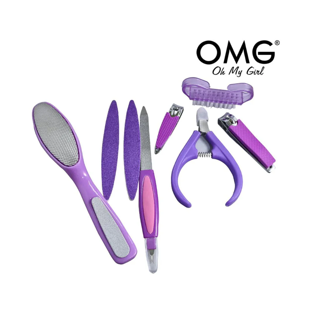 OMG 8 in 1 Beauty Nail Tool Set Violet - Image 2