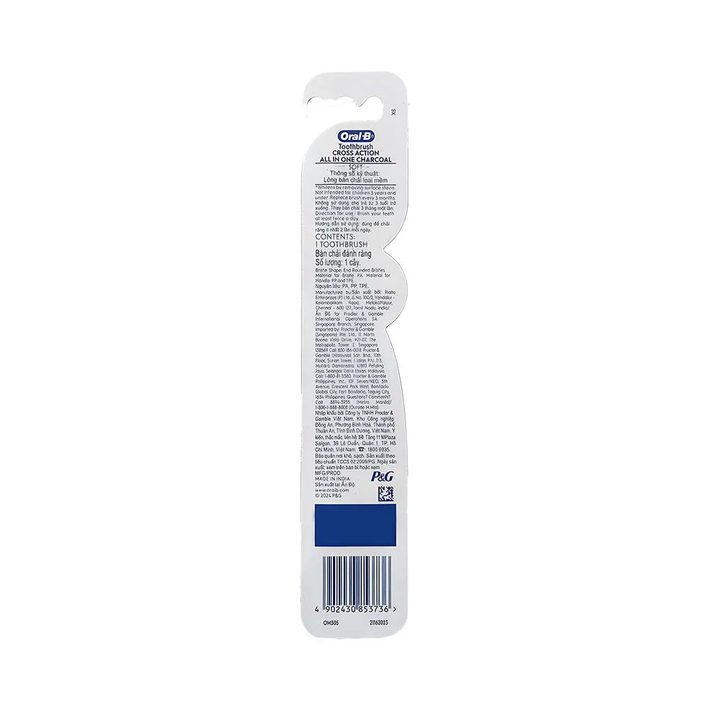 Oral-B Toothbrush Charcoal White 1's - Image 2