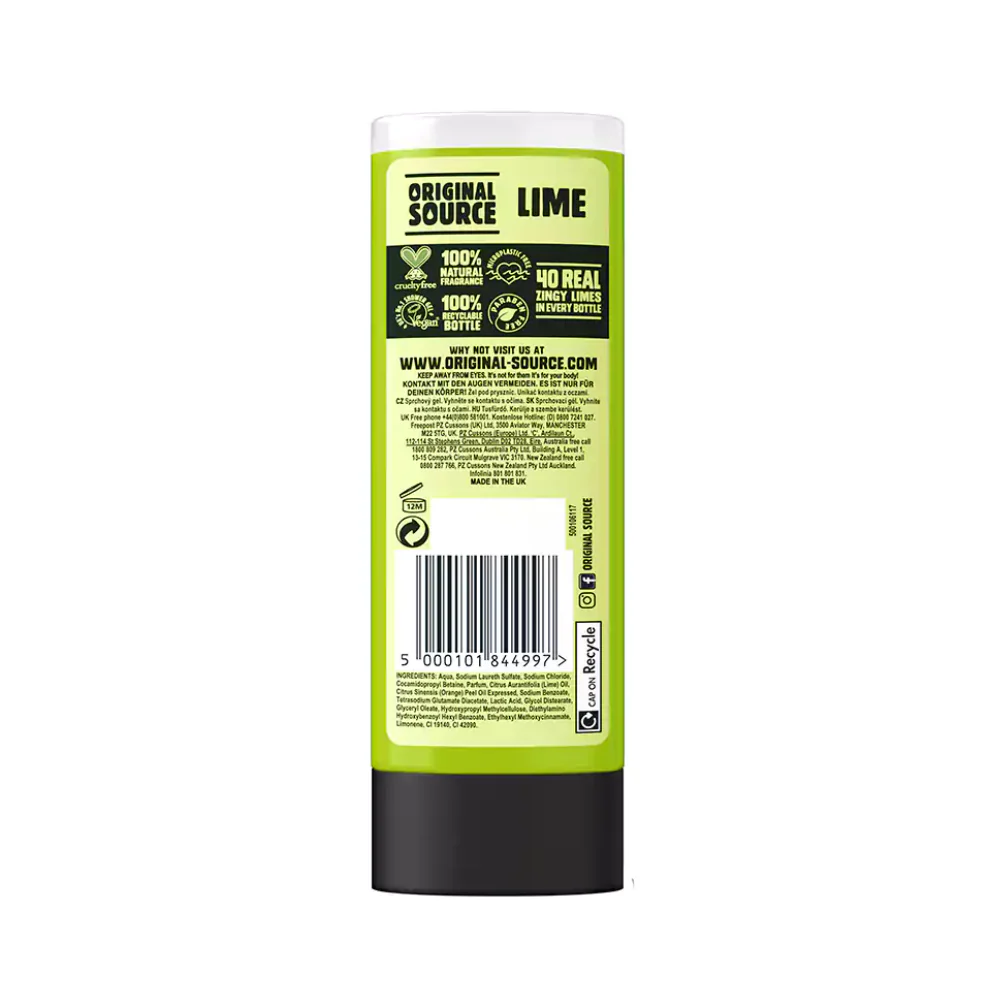 Original Source Zingy Lime Shower Gel 250ml - Image 3
