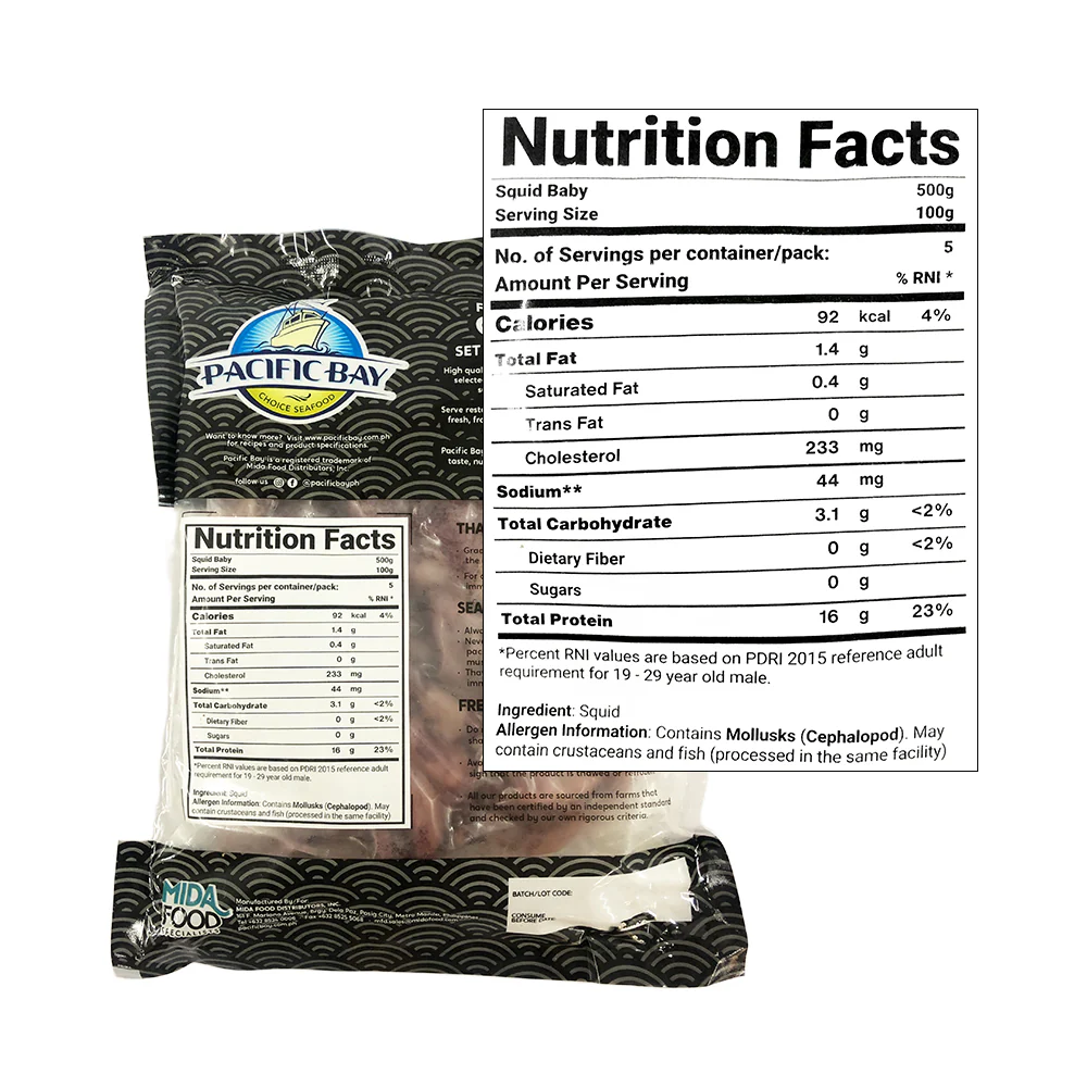 Pacific Bay Baby Squid 500g - Image 2