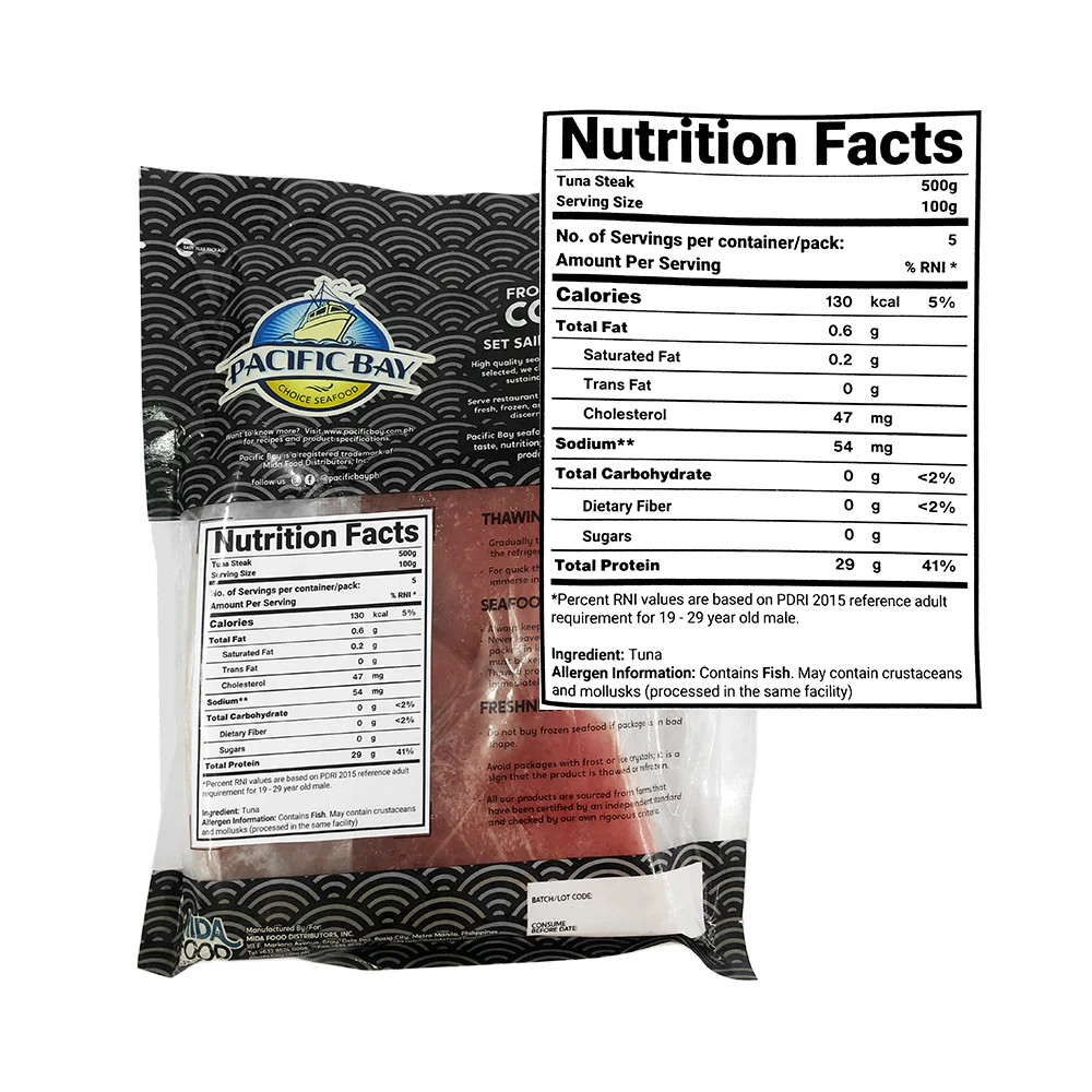 Pacific Bay Frozen Fresh Tuna Steak Premium 500g - Image 2