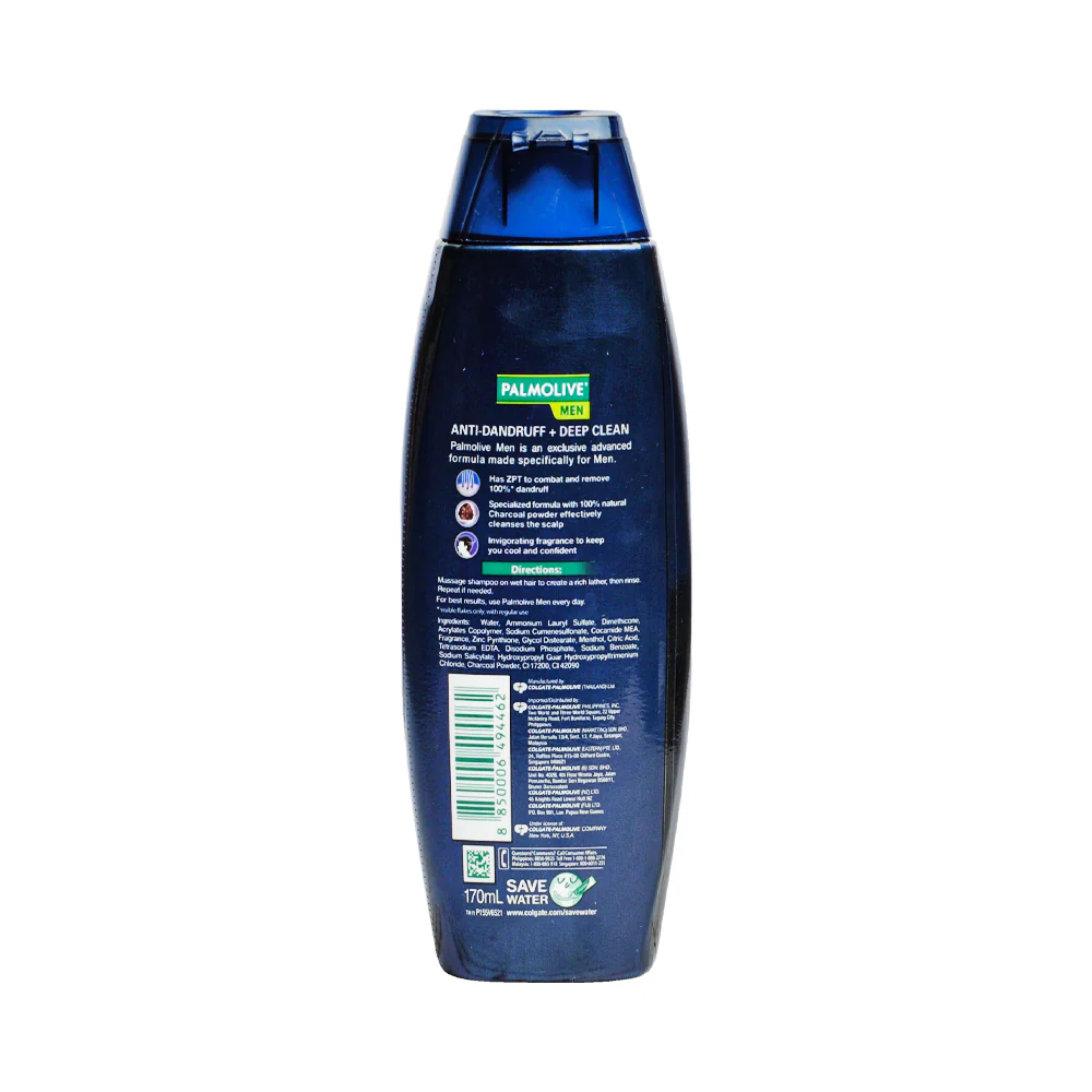 Palmolive Men Anti-Dandruff + Deep Clean Shampoo 170ml - Image 2