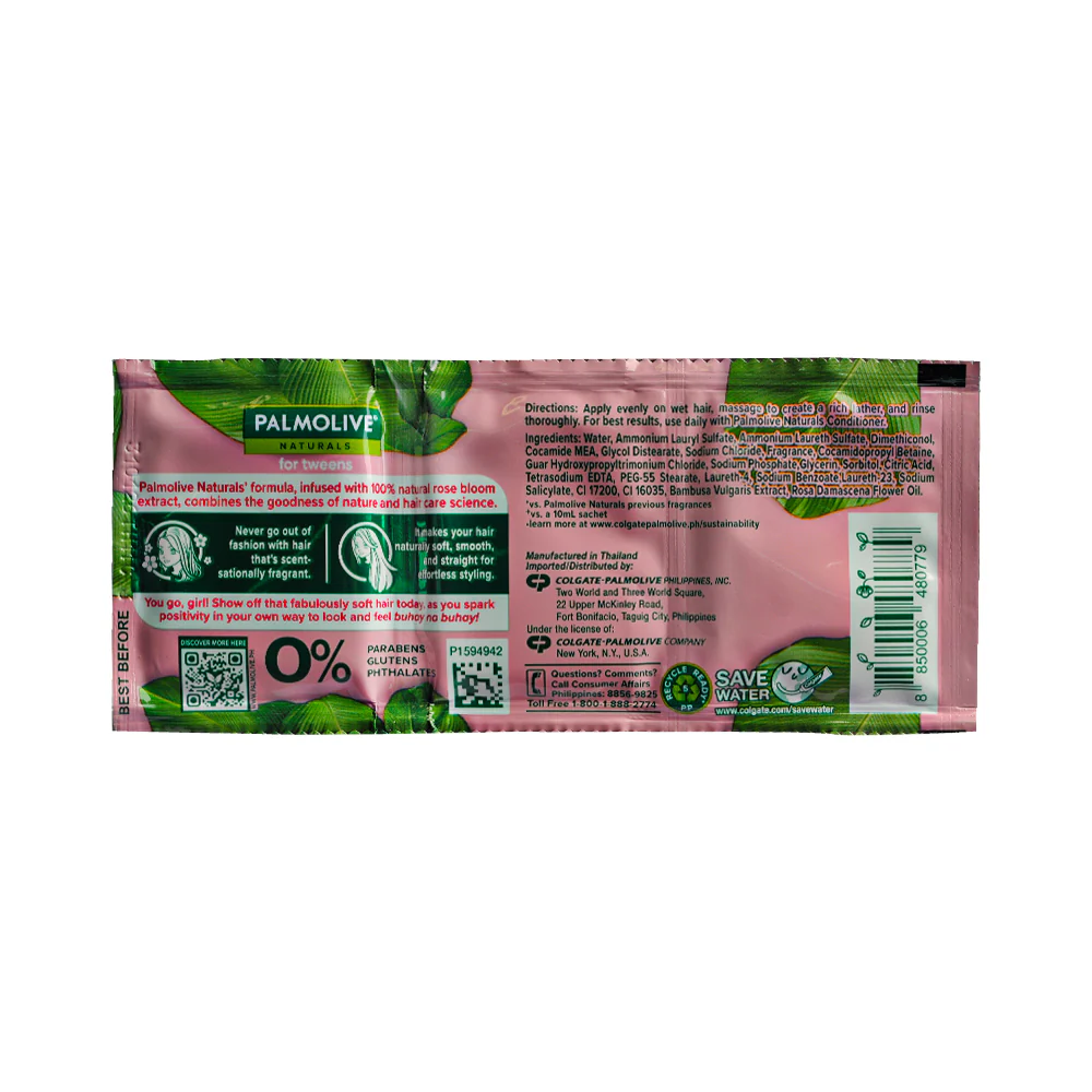 Palmolive Naturals Fashion Girl Shampoo And Conditioner Rose Bloom 15ml x 12's - Image 2