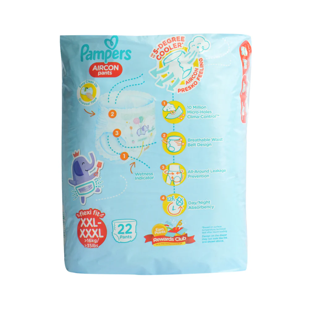 Pampers Diaper Aircon Pants XXL 22's - Image 2