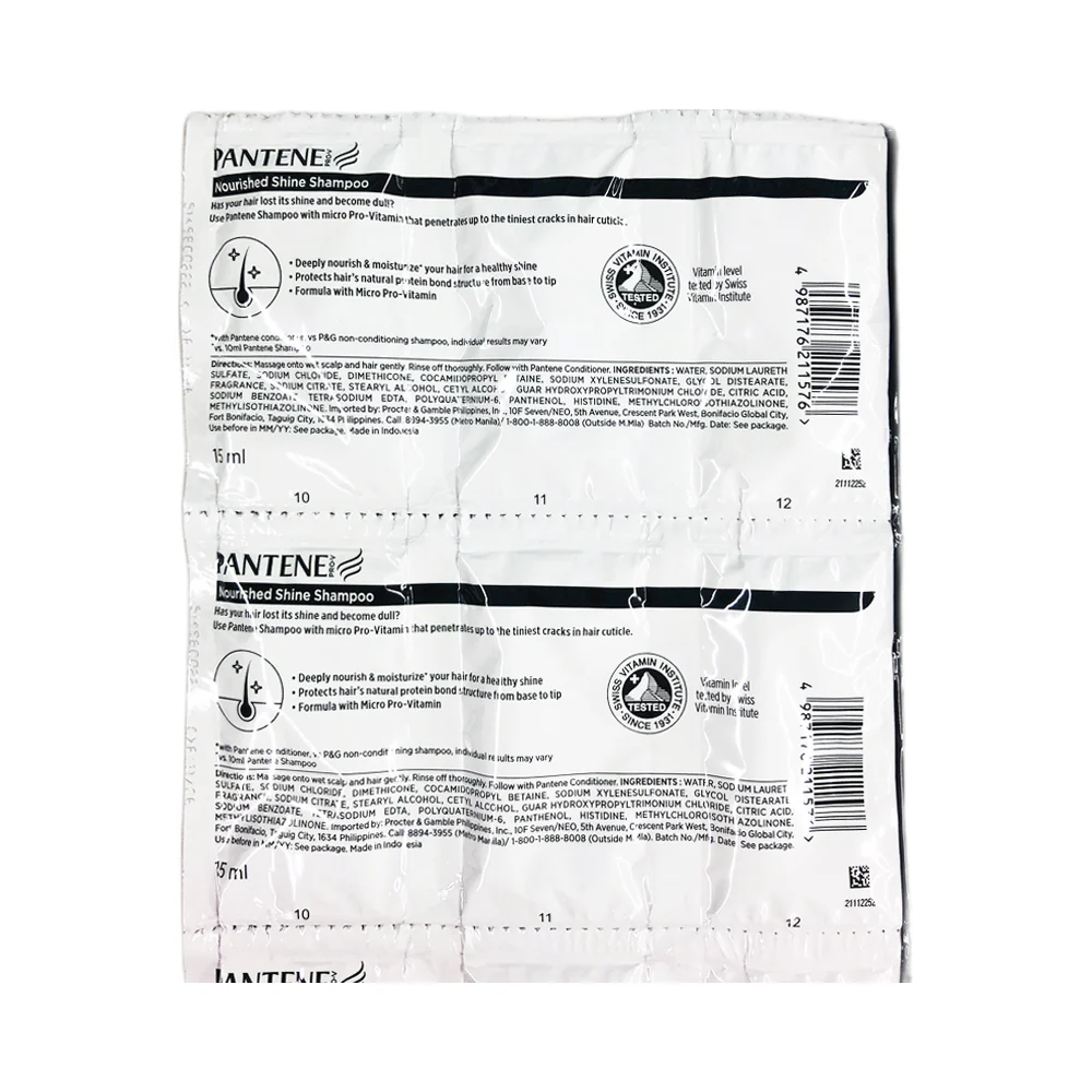 Pantene Shampoo Nourished Shine 15ml x 12's - Image 3