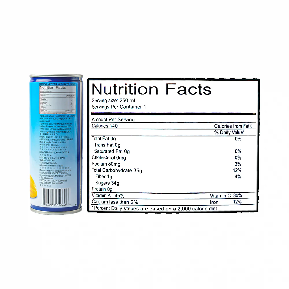 Paradise Mango Bits Can 250ml - Image 3