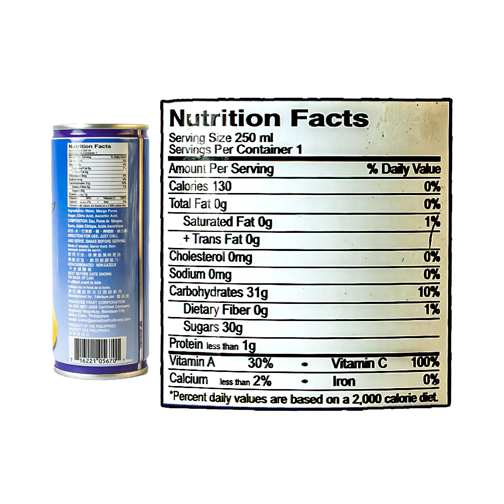 Paradise Mango Nectar 250ml - Image 3