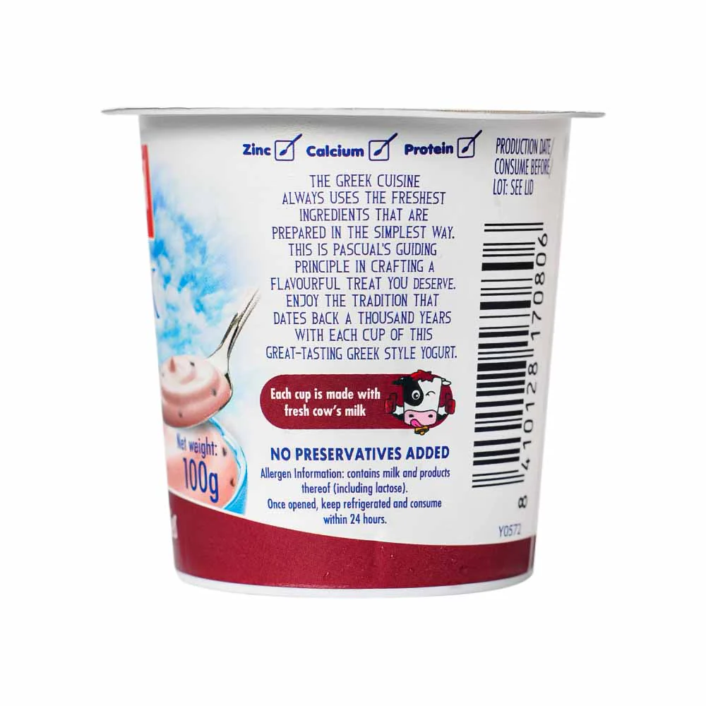 Pascual Pasteurized Yogurt Greek Style Mixed Berries 100g - Image 2