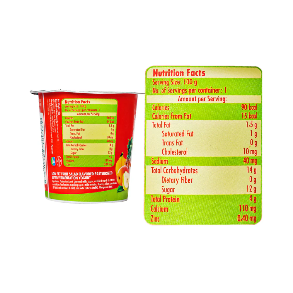 Pascual Pasteurized Yogurt Original Fruit Salad 100g - Image 3