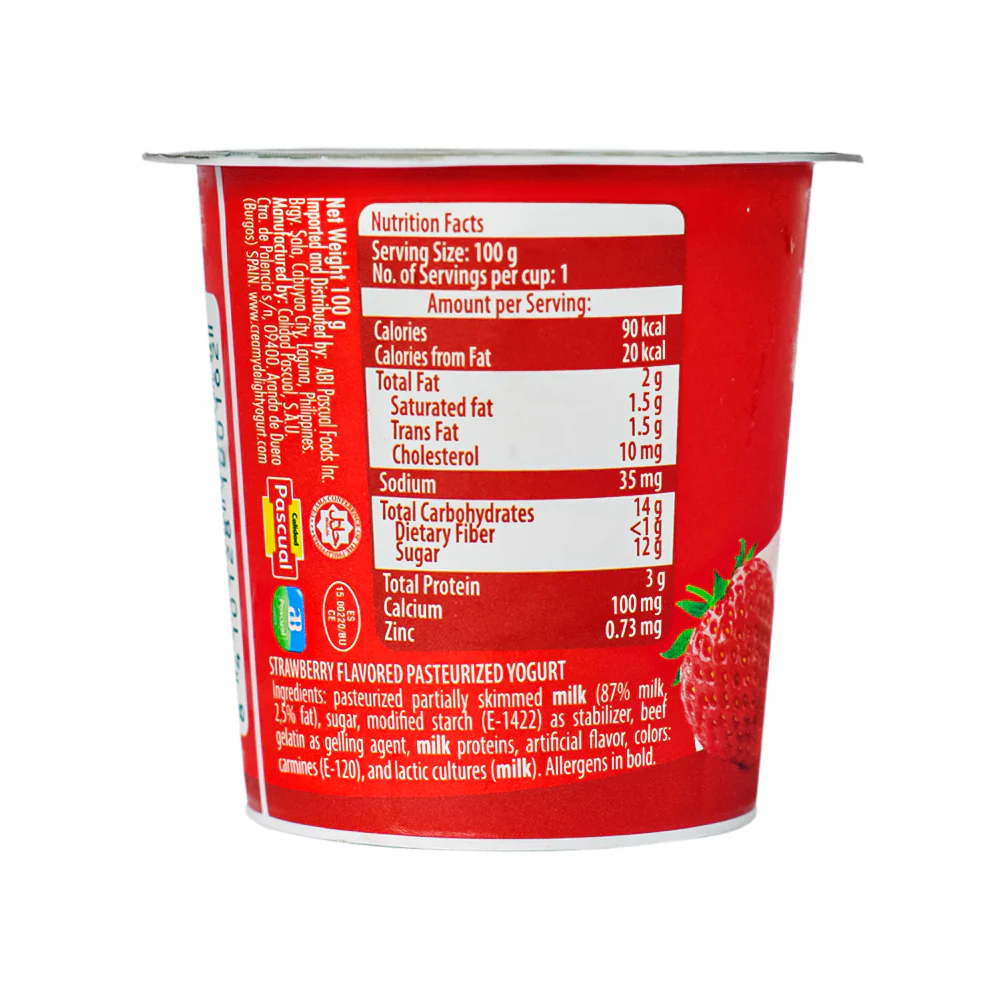 Pascual Pasteurized Yogurt Original With Strawberry Bits 100g - Image 2