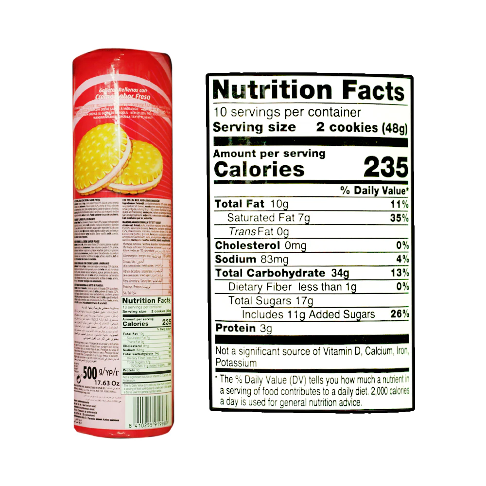 Patrick Biscuits Filled with Strawberry Flavor 500g - Image 2