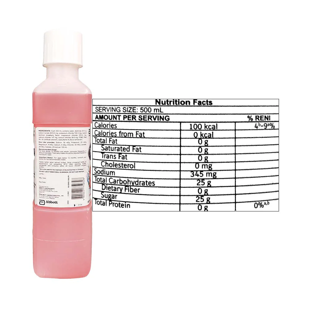 Pedialyte Mild 30 Strawberry 500ml - Image 2