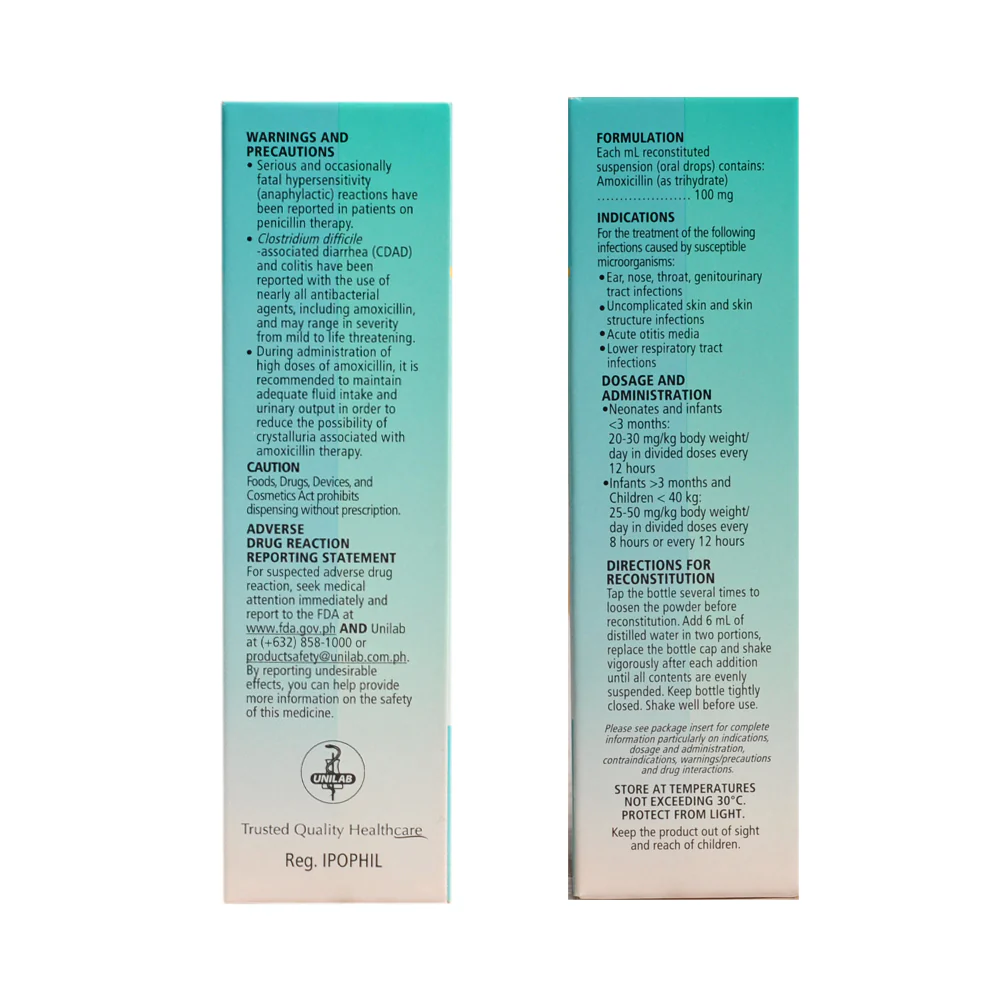 Pediamox Amoxicillin 100mg/ml Drops 10ml - Image 3