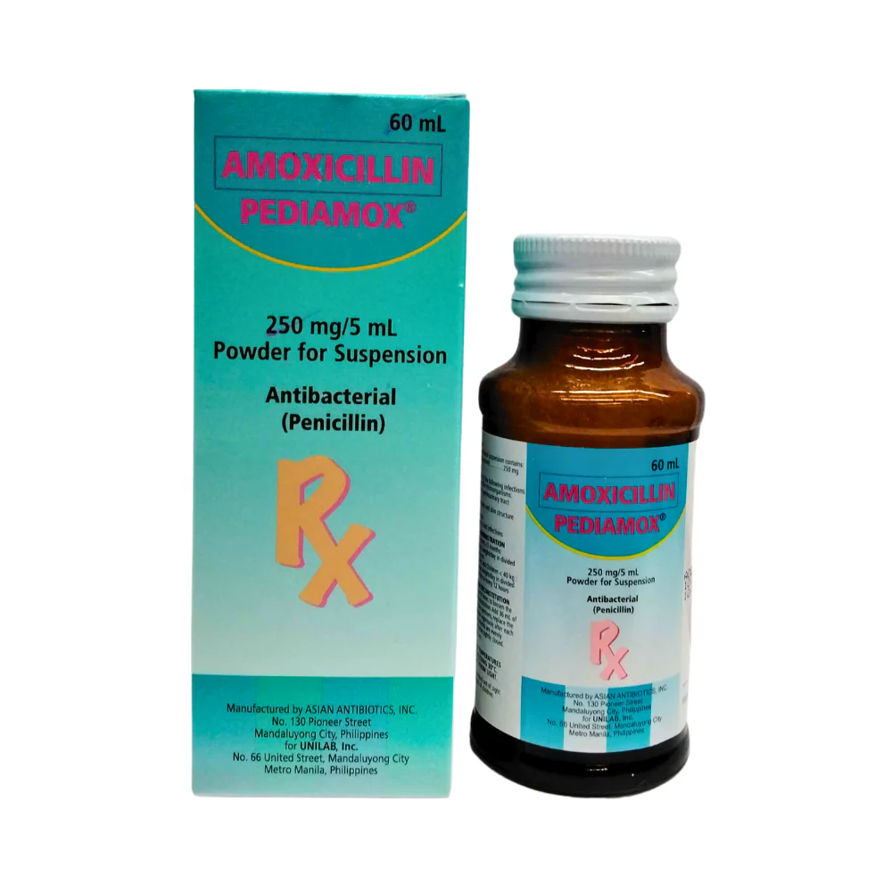Pediamox Amoxicillin 250mg/5ml Suspension 60ml - Image 2