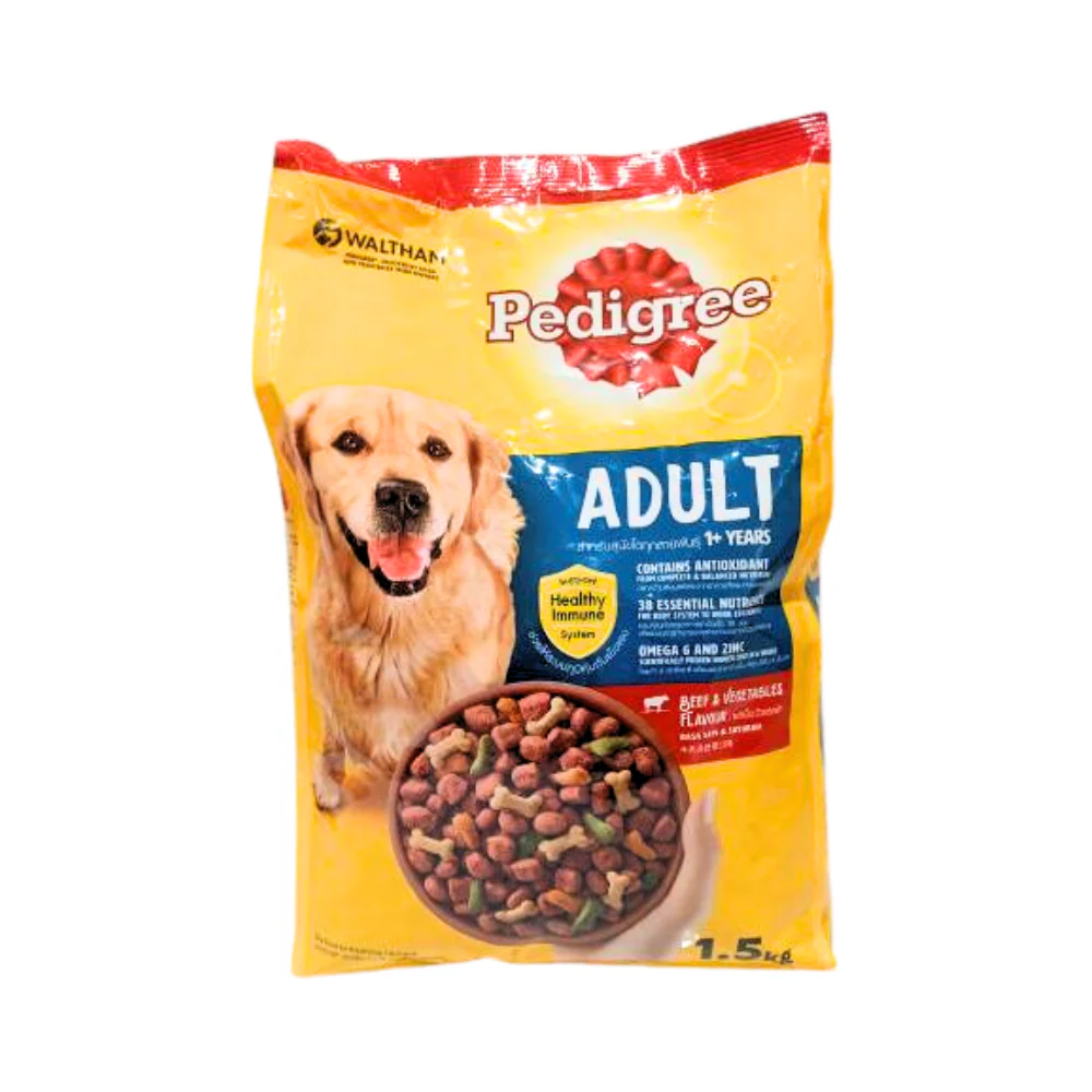 Pedigree Dry Dog Food Beef And Vegetable 1.5kg