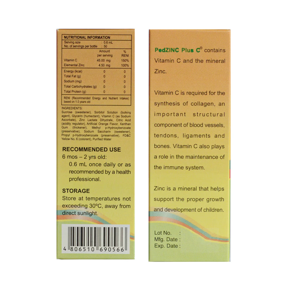 Pedzinc Plus C Drops 30ml - Image 2