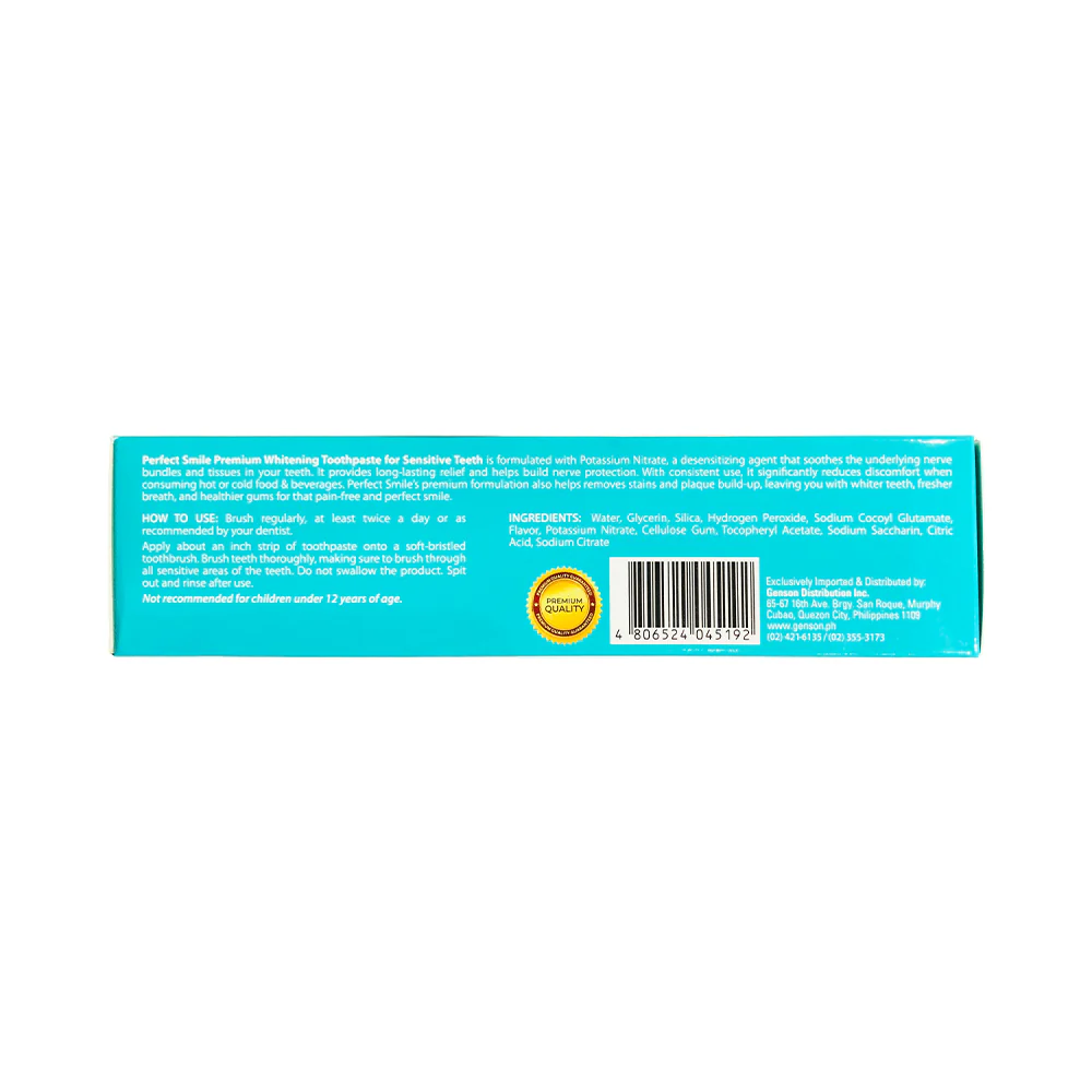 Perfect Smile Premium Whitening Toothpaste Sensitive Mint 120g - Image 4