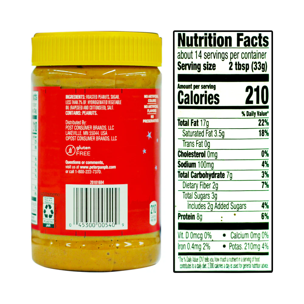 Peter Pan Peanut Butter Crunchy 16.3oz (462g) - Image 2