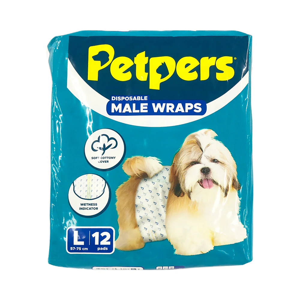 Petpers Disposable Male Wraps 12's