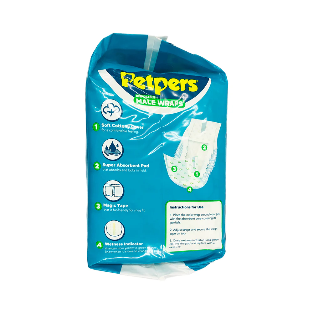 Petpers Disposable Male Wraps 12's - Image 4