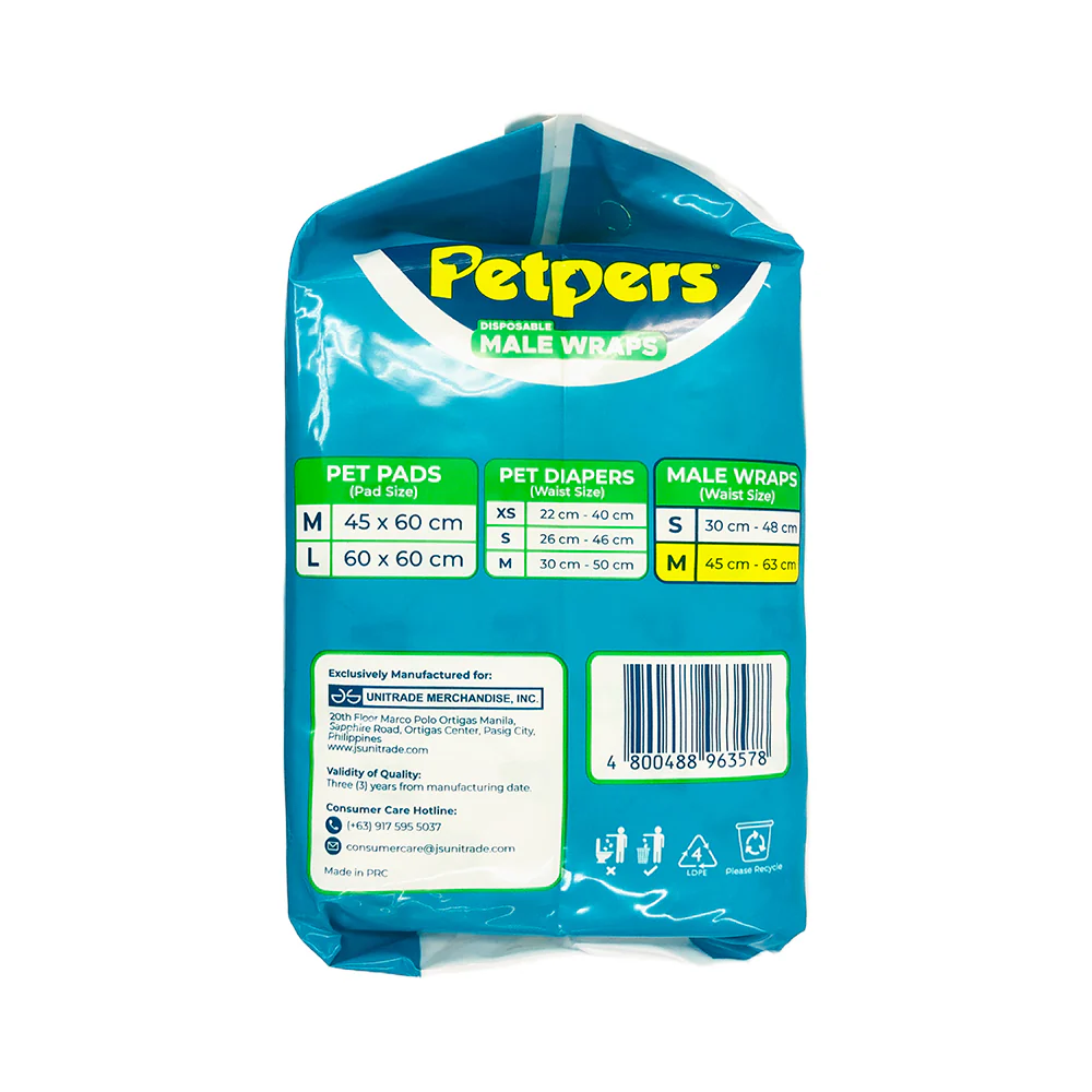 Petpers Disposable Male Wraps 12's - Image 5