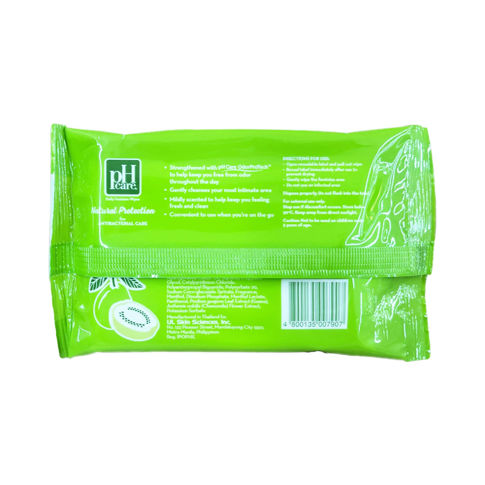PH Care Feminine Wipes Natural Protection 10's - Image 2