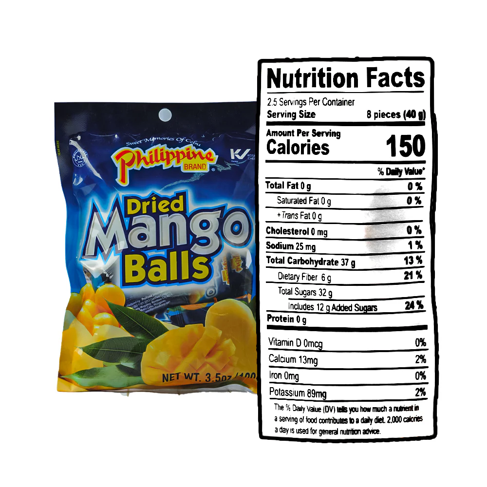 Philippine Brand Dried Mango Balls 100g - Image 3