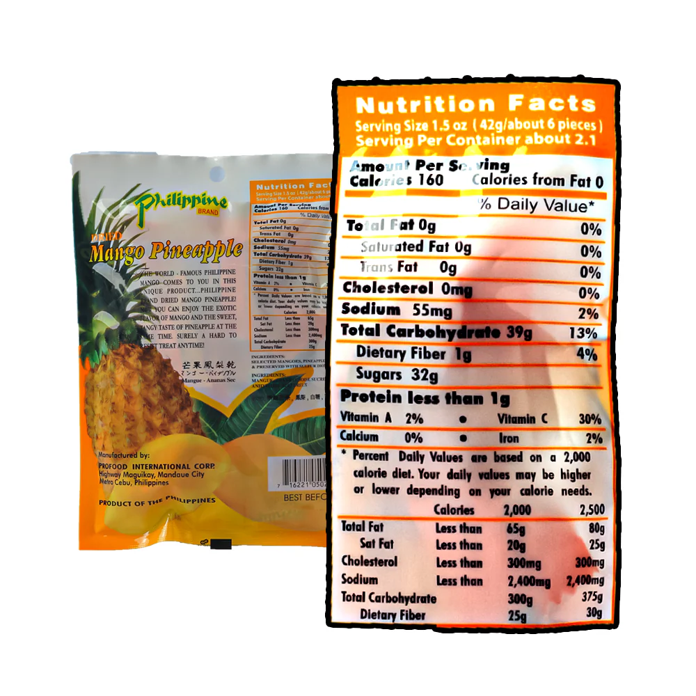 Philippine Brand Dried Mango Pineapple Balls 100g - Image 3