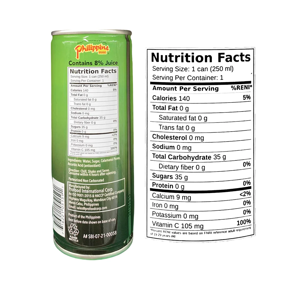 Philippine Brand Juice Drink Calamansi 250ml - Image 2