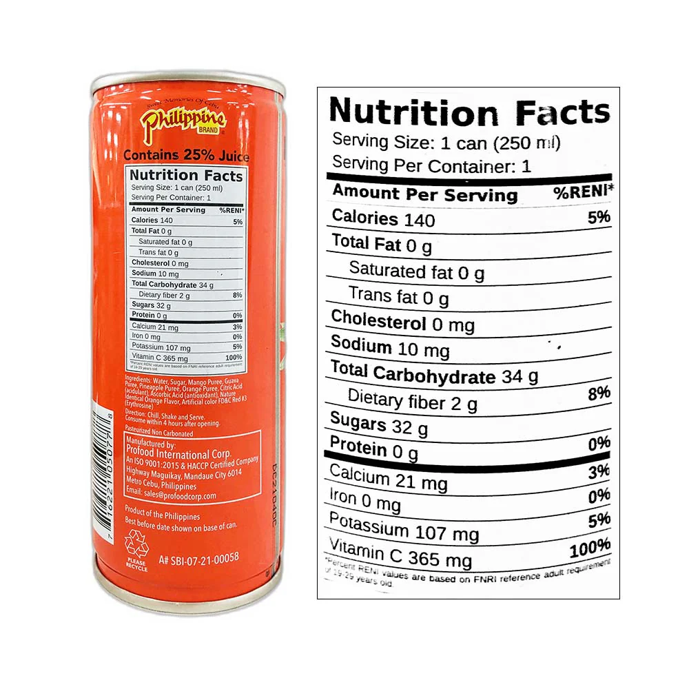 Philippine Brand Juice Nectar 202 Four Seasons 250ml - Image 2