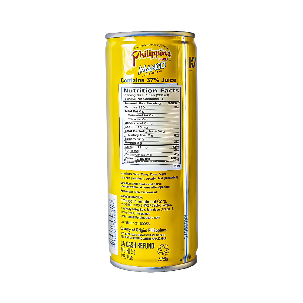 Philippine Brand Mango Juice Nectar 250ml - Image 2