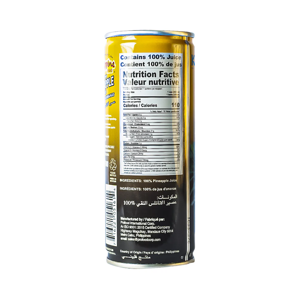 Philippine Brand Pineapple Juice 250ml - Image 2
