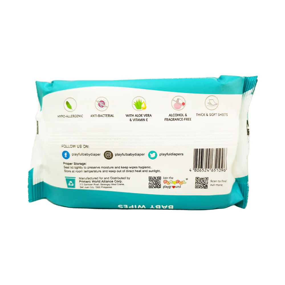 Playful Infants Hypo Allergenic Baby Wipes 30's - Image 2