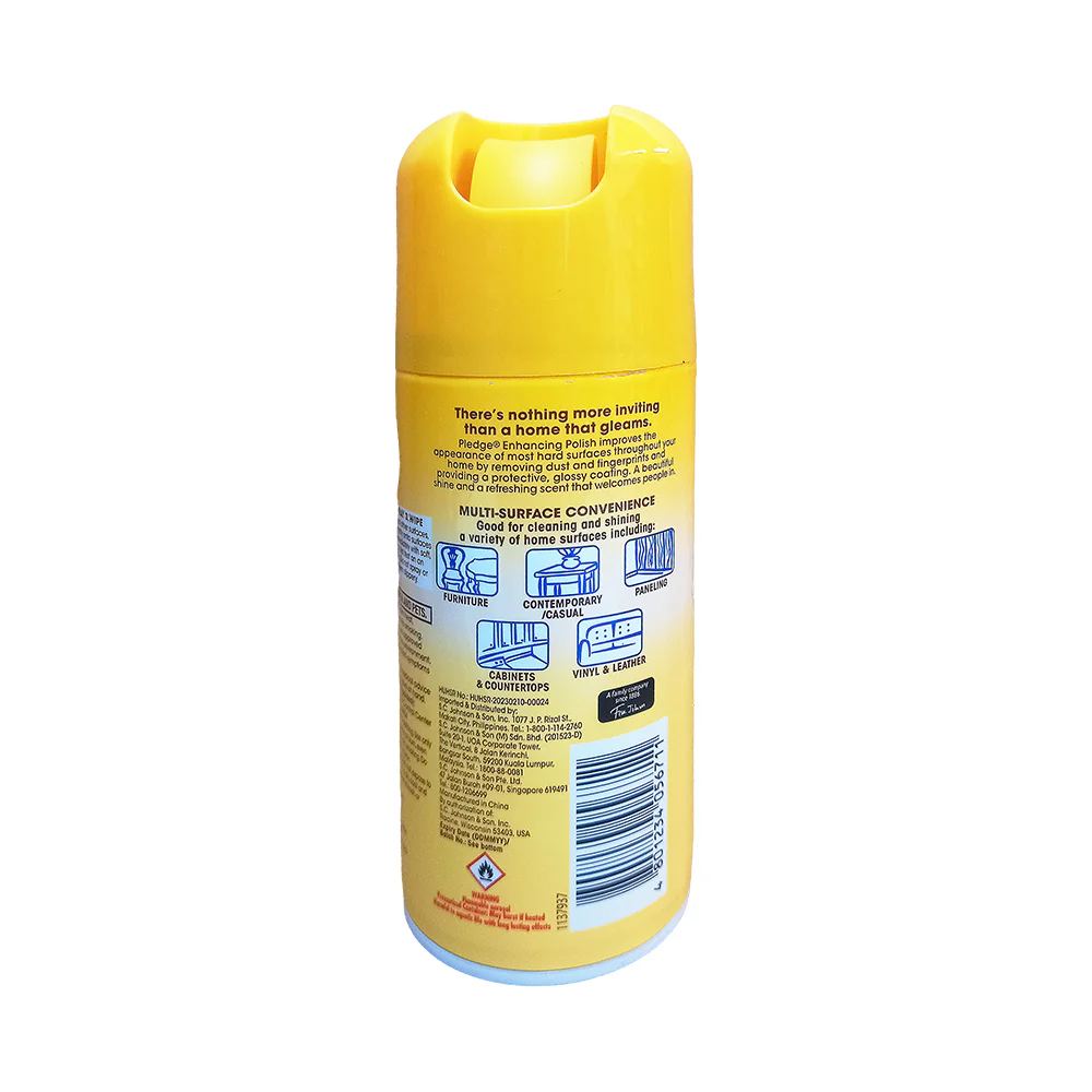 Pledge Furniture Polish Lemon 180ml - Image 2