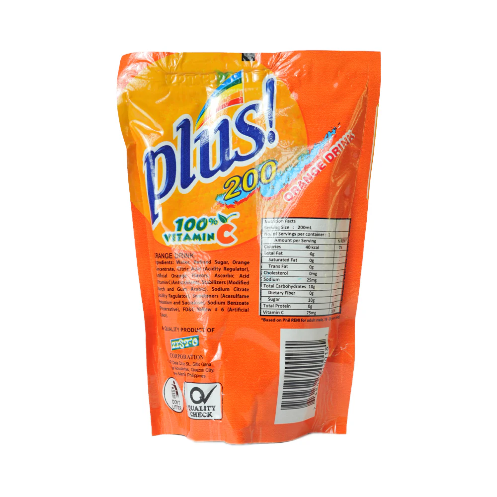Plus 200 Juice Drink Orange 200ml - Image 2