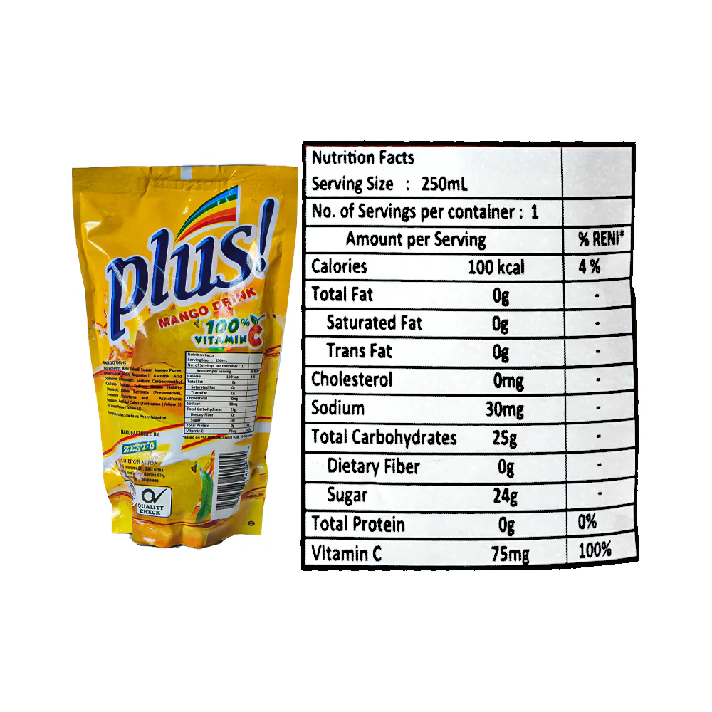 Plus King Size Juice Mango 250ml x 10's - Image 4
